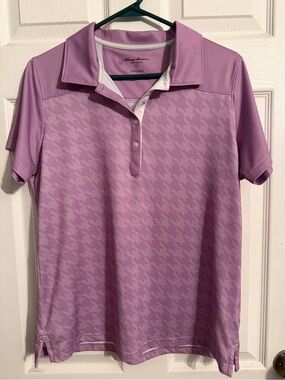 Tommy Armour Dri-Logic Women’s Large Golf Polo Lavender Purple Performance Shirt